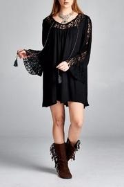  Lace-tassel Tunic Dress