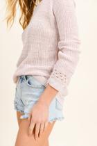 Knit Scoop Neck Sweater