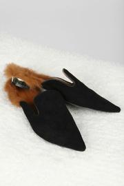  Pointed Mule With Faux Fur Lined Heel