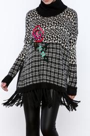  Leopard Fringe Sweater