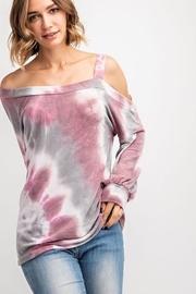  Tie Dye One Side Cold Shoulder Top