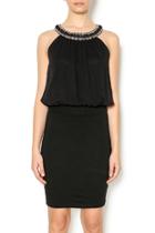  Gold Trim Black Dress