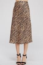  Tiger-print Midi Skirt