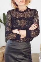  Black Lace Sweatshirt
