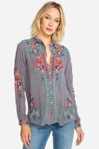  Plaid Embroidery Shirt