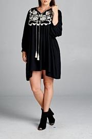  Floral Embroidered Tassel-tunic