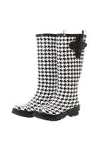  Houndstooth Rainboots