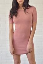  Mauve Ribbed Dress
