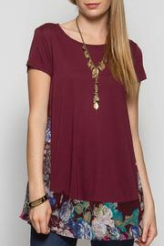  Burgundy Floral Top