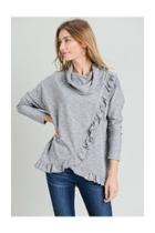  Ruffle Cowl/neck Top