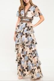  Floral-embroidered Sequins Dress