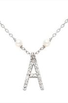  Initial Pearl-chain Necklace