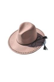  Tassel Blush Wool Hat