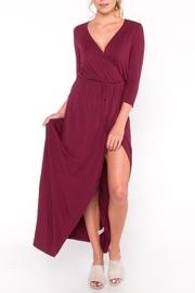  Jersey Overlay Maxi Dress