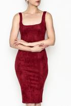  Knit Suede Dress