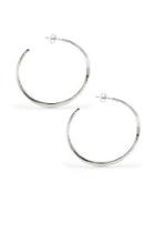  Silver Hammered Hoops