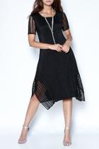  Pleated Illusion Dress