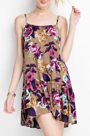  Floral Tan Dress