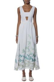  Embroidered Tie Back Dress