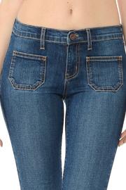  Patch Pocket Flare Jeans