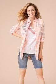  Flower Plaid Top