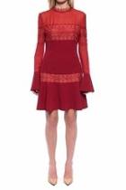  Red Flare Hem Dress