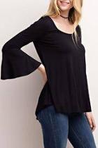  Bell Sleeve Top Open Back