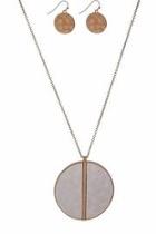  Two Toned Circle Necklace