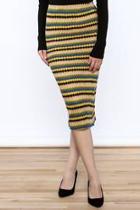  Stripe Knit Pencil Skirt