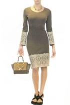  Taupe Lace Dress