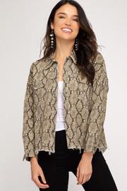  Snake Skin Jean Jacket