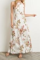  Ivory Floral Maxi-dress
