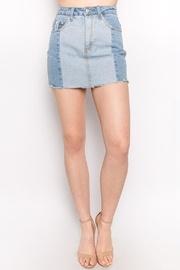  Denim Colorblock Skirt