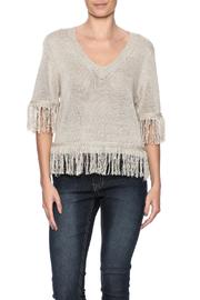  V-neck Fringe Sweater
