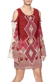  Red Cold Shoulder Dress