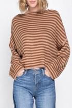  Oversize-cropped Striped Sweater