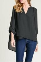  Roll-up Sleeve Blouse