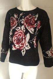 Rose-print Crew-neck Sweater