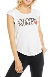  Flutter Sleeve Shirttail Tee