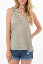  Paloma Lace-up Hoodie