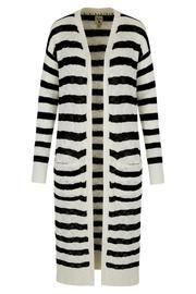 Striped Long Cardigan
