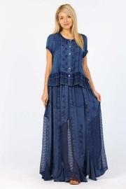  Denim Blue Maxi-skirt