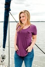  Purple Vneck Tee