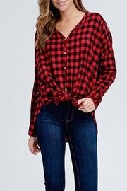  Check Tunic Top