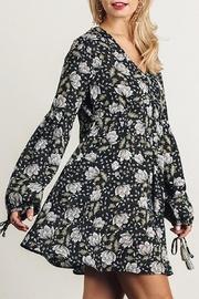  Black-floral Tulip-print Dress