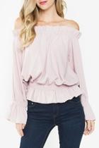  Ruffle Off-the-shoulder Top