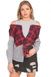  Plaid Stripe Top