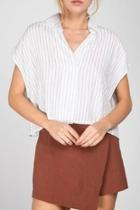 Crop Stripe Shirt