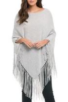  Poncho Sweater Fringe