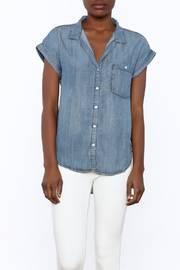  Chambray Short Sleeve Top